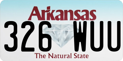 AR license plate 326WUU