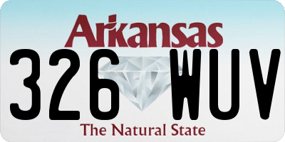 AR license plate 326WUV