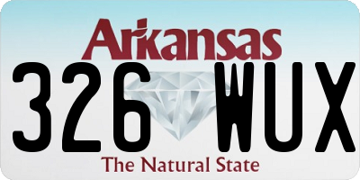 AR license plate 326WUX