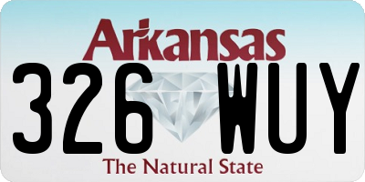 AR license plate 326WUY