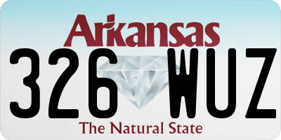 AR license plate 326WUZ