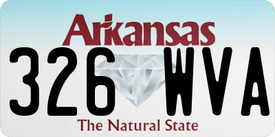 AR license plate 326WVA