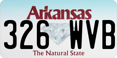 AR license plate 326WVB