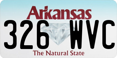 AR license plate 326WVC