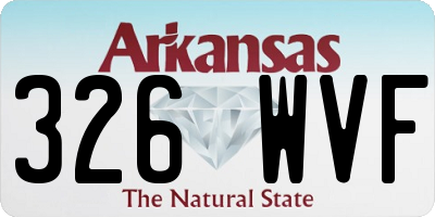 AR license plate 326WVF