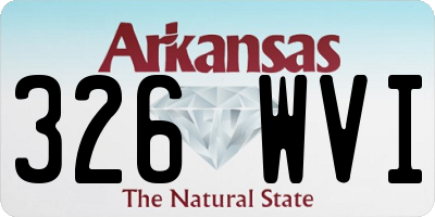AR license plate 326WVI