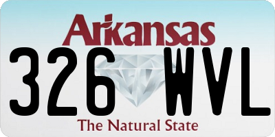AR license plate 326WVL