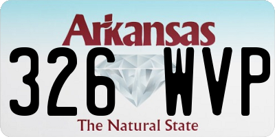 AR license plate 326WVP