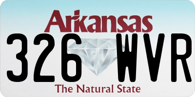 AR license plate 326WVR