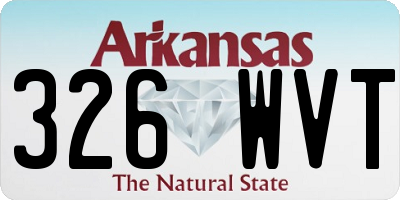 AR license plate 326WVT