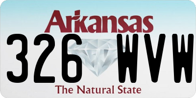AR license plate 326WVW