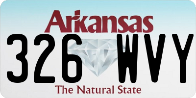 AR license plate 326WVY