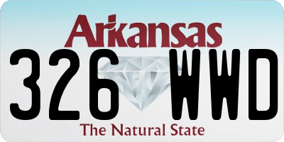 AR license plate 326WWD