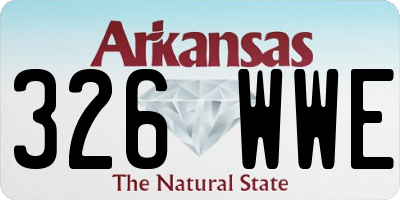 AR license plate 326WWE