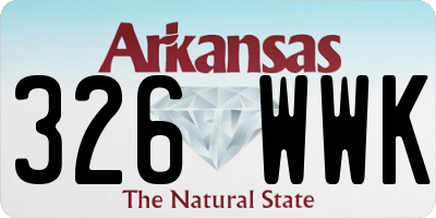 AR license plate 326WWK