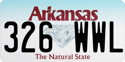 AR license plate 326WWL