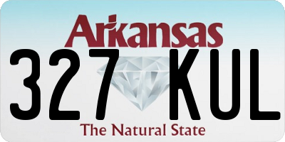AR license plate 327KUL