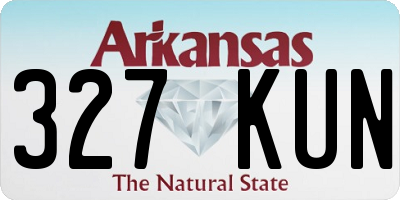 AR license plate 327KUN
