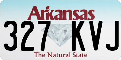 AR license plate 327KVJ