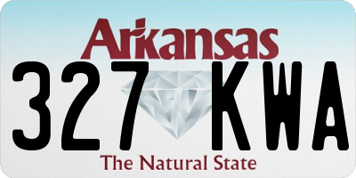 AR license plate 327KWA