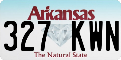 AR license plate 327KWN