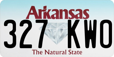 AR license plate 327KWO