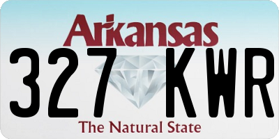 AR license plate 327KWR