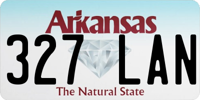 AR license plate 327LAN