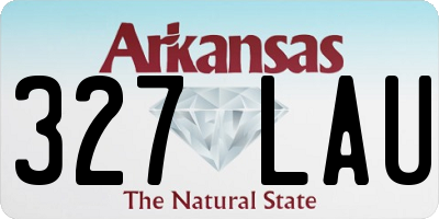 AR license plate 327LAU