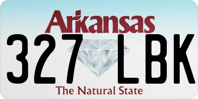 AR license plate 327LBK