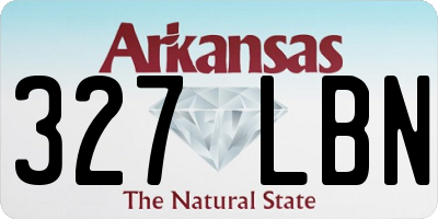 AR license plate 327LBN