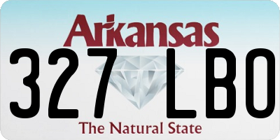 AR license plate 327LBO