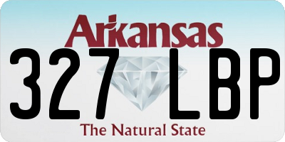 AR license plate 327LBP