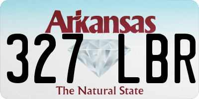 AR license plate 327LBR