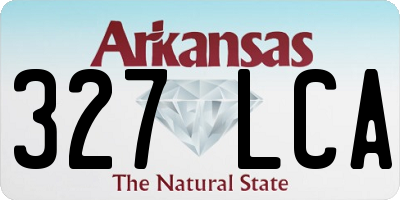 AR license plate 327LCA