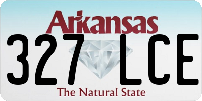 AR license plate 327LCE