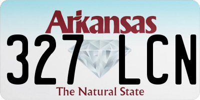 AR license plate 327LCN