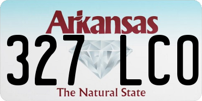 AR license plate 327LCO