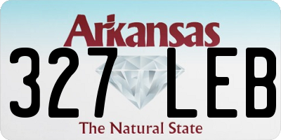 AR license plate 327LEB