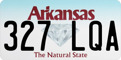 AR license plate 327LQA