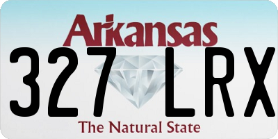 AR license plate 327LRX
