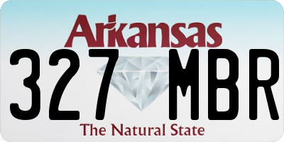 AR license plate 327MBR