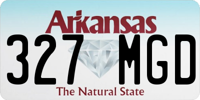 AR license plate 327MGD