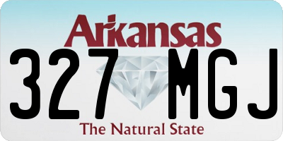 AR license plate 327MGJ