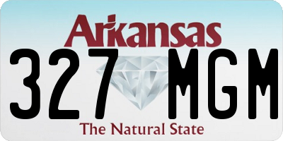 AR license plate 327MGM