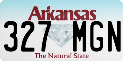 AR license plate 327MGN