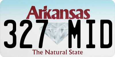 AR license plate 327MID
