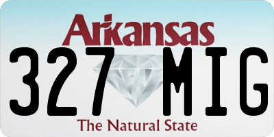 AR license plate 327MIG