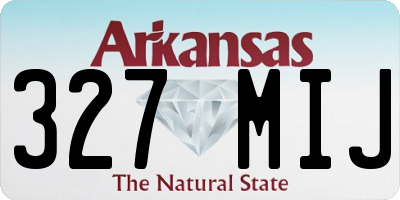 AR license plate 327MIJ