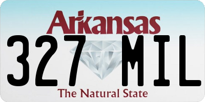 AR license plate 327MIL